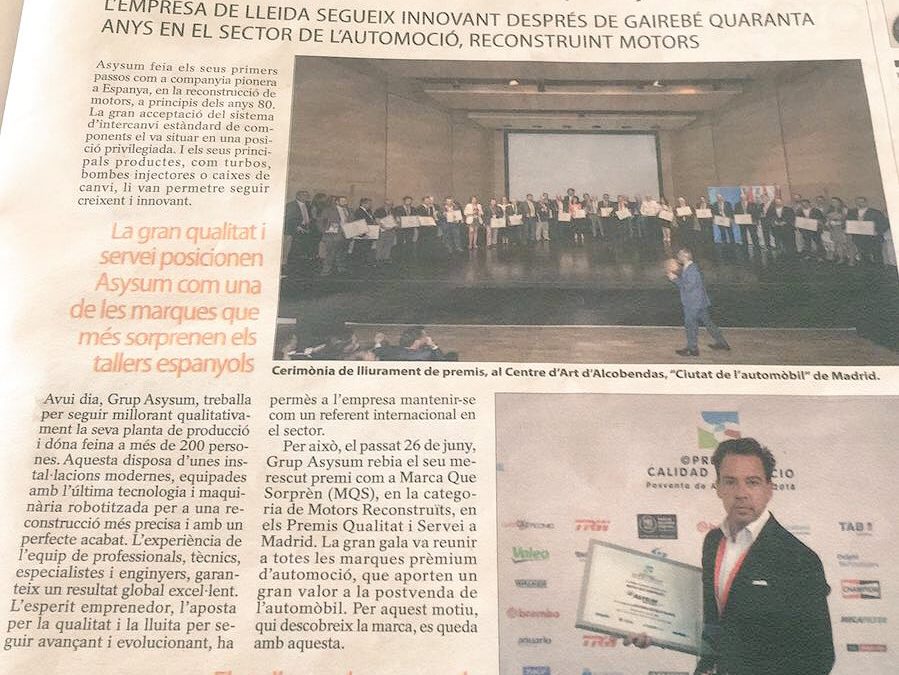 La prensa se hace eco de nuestro reconocimiento